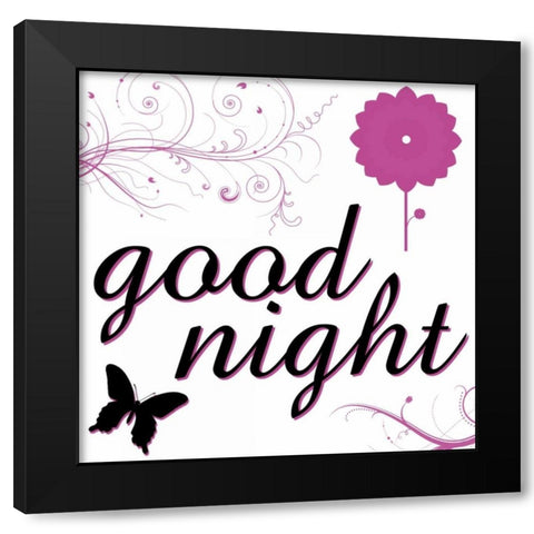 Goodnight Black Modern Wood Framed Art Print by Gibbons, Lauren