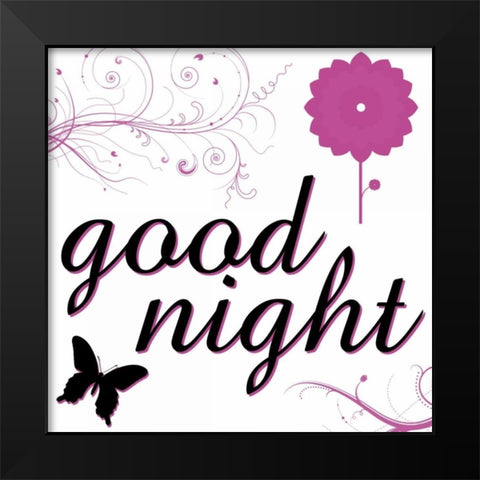 Goodnight Black Modern Wood Framed Art Print by Gibbons, Lauren