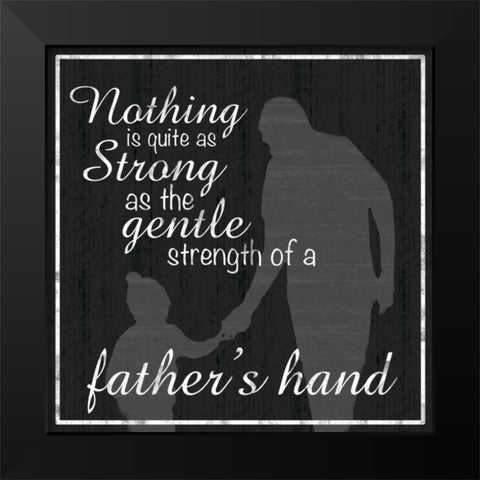 Father Hand Black Modern Wood Framed Art Print by Gibbons, Lauren