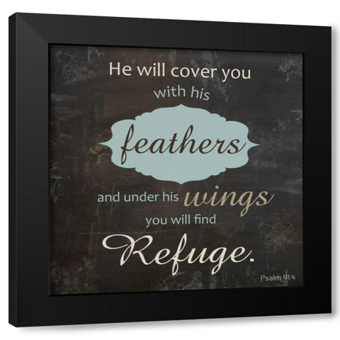 Religious Chalk 4 Black Modern Wood Framed Art Print with Double Matting by Gibbons, Lauren