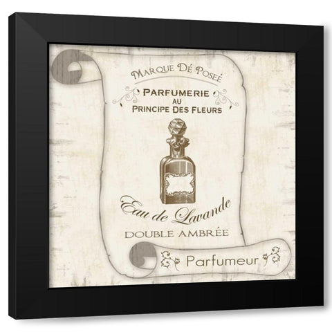 Scroll Bath Perfume Black Modern Wood Framed Art Print by Gibbons, Lauren