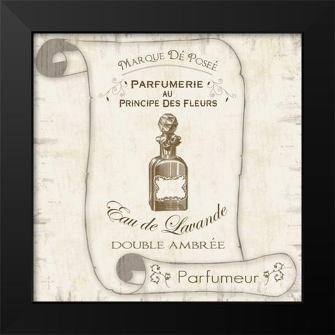 Scroll Bath Perfume Black Modern Wood Framed Art Print by Gibbons, Lauren