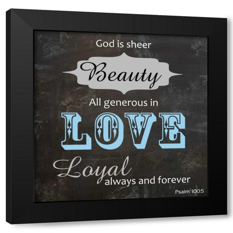 Religious Chalk NEW 4 Black Modern Wood Framed Art Print by Gibbons, Lauren