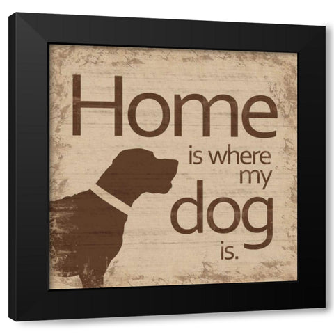 Dogs Home B Black Modern Wood Framed Art Print with Double Matting by Gibbons, Lauren