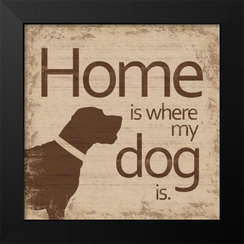 Dogs Home B Black Modern Wood Framed Art Print by Gibbons, Lauren