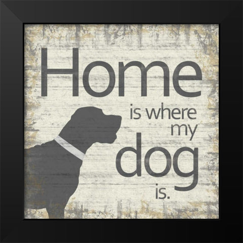 Dogs Home Black Modern Wood Framed Art Print by Gibbons, Lauren