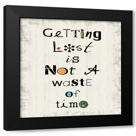 Getting Lost Black Modern Wood Framed Art Print by Gibbons, Lauren