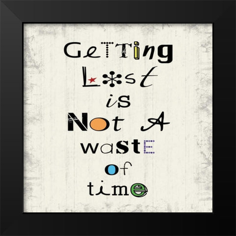 Getting Lost Black Modern Wood Framed Art Print by Gibbons, Lauren