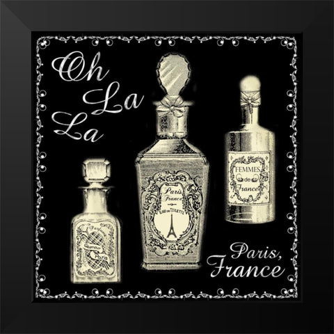 Perfume Noir 1 Black Modern Wood Framed Art Print by Gibbons, Lauren