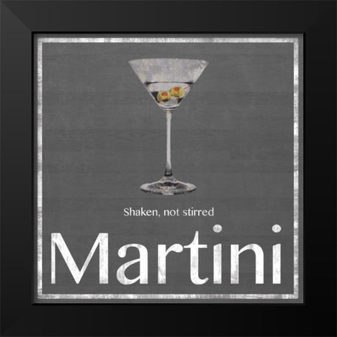 Martini Black Modern Wood Framed Art Print by Gibbons, Lauren