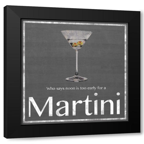 Martini 2 Black Modern Wood Framed Art Print by Gibbons, Lauren