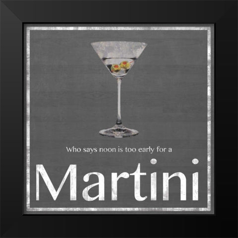 Martini 2 Black Modern Wood Framed Art Print by Gibbons, Lauren