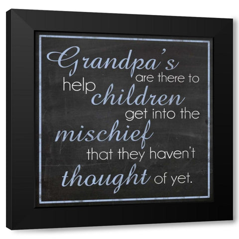 Grandpa Mischief Black Modern Wood Framed Art Print with Double Matting by Gibbons, Lauren