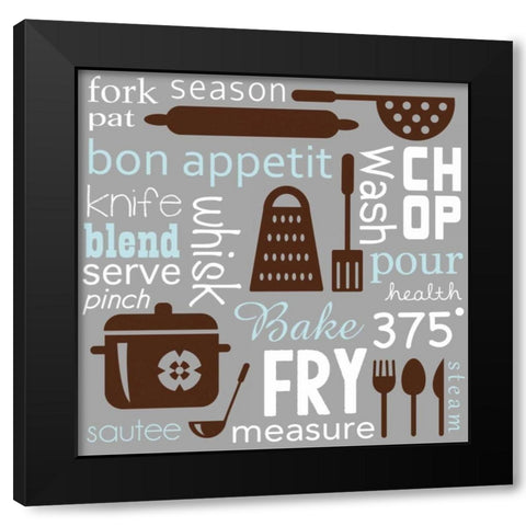 Kitchen Image Black Modern Wood Framed Art Print by Gibbons, Lauren