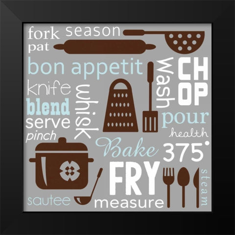Kitchen Image Black Modern Wood Framed Art Print by Gibbons, Lauren