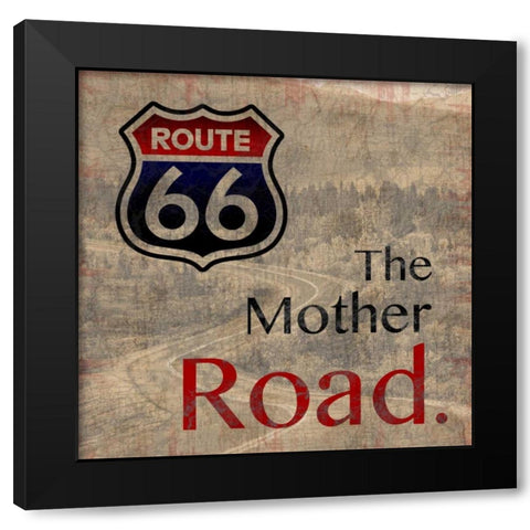 Mother Road Black Modern Wood Framed Art Print with Double Matting by Gibbons, Lauren