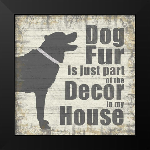 Dog Fur Black Modern Wood Framed Art Print by Gibbons, Lauren