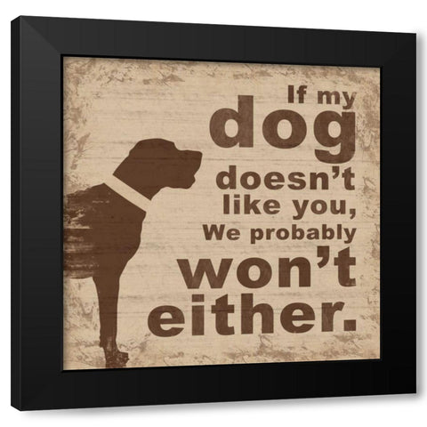 Dog Like Black Modern Wood Framed Art Print with Double Matting by Gibbons, Lauren
