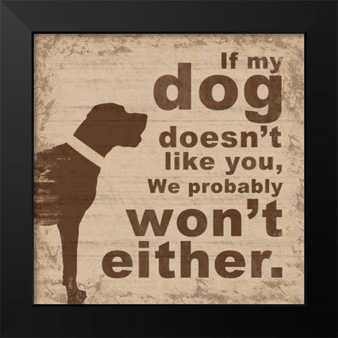 Dog Like Black Modern Wood Framed Art Print by Gibbons, Lauren