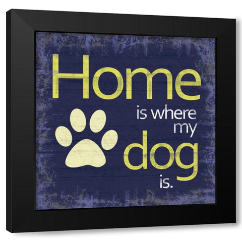 Dogs Home Black Modern Wood Framed Art Print by Gibbons, Lauren