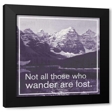 GO Wander Black Modern Wood Framed Art Print by Gibbons, Lauren