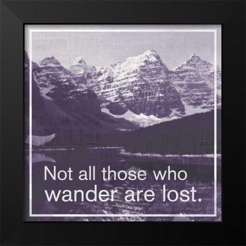 GO Wander Black Modern Wood Framed Art Print by Gibbons, Lauren