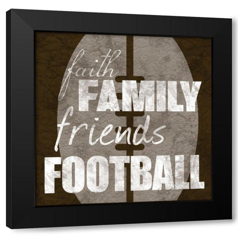 Football Friends Black Modern Wood Framed Art Print with Double Matting by Gibbons, Lauren