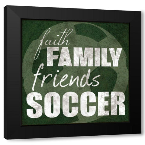 Soccer Friends Black Modern Wood Framed Art Print with Double Matting by Gibbons, Lauren