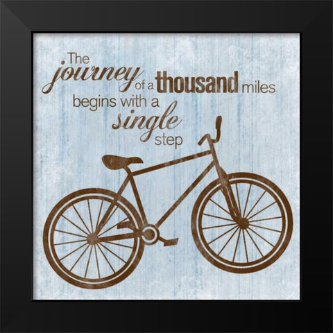 Journey Bike Black Modern Wood Framed Art Print by Gibbons, Lauren