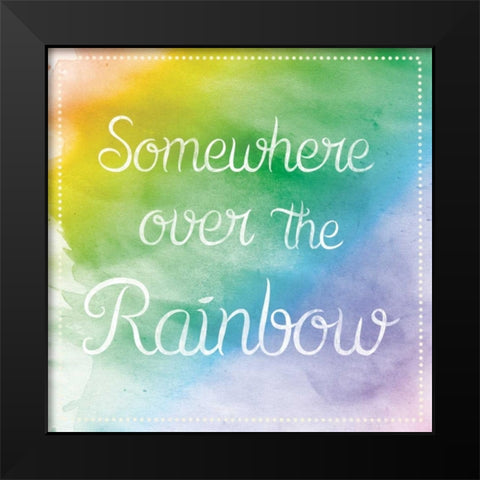 Over The Rainbow Black Modern Wood Framed Art Print by Gibbons, Lauren