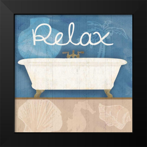 Relaxing Bath Black Modern Wood Framed Art Print by Gibbons, Lauren