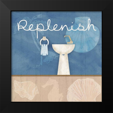 Replenish Sink Black Modern Wood Framed Art Print by Gibbons, Lauren