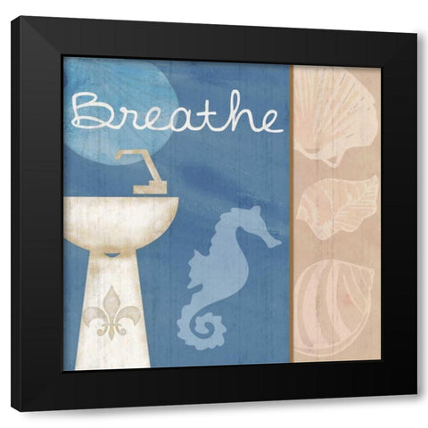 Breathe Sink Black Modern Wood Framed Art Print with Double Matting by Gibbons, Lauren