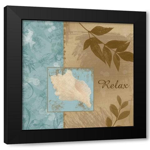 Coastal Relaxation Black Modern Wood Framed Art Print with Double Matting by Gibbons, Lauren