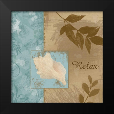 Coastal Relaxation Black Modern Wood Framed Art Print by Gibbons, Lauren