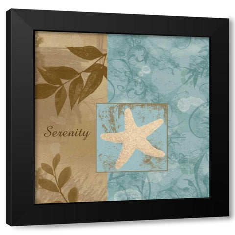 Coastal Serenity Black Modern Wood Framed Art Print with Double Matting by Gibbons, Lauren