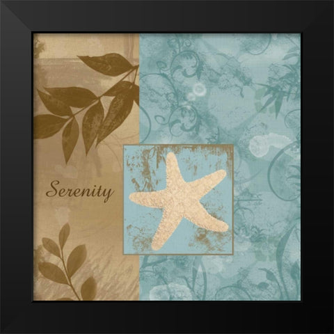 Coastal Serenity Black Modern Wood Framed Art Print by Gibbons, Lauren