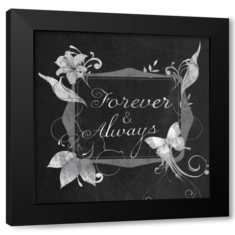 Forever Always Black Modern Wood Framed Art Print with Double Matting by Gibbons, Lauren
