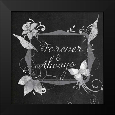 Forever Always Black Modern Wood Framed Art Print by Gibbons, Lauren