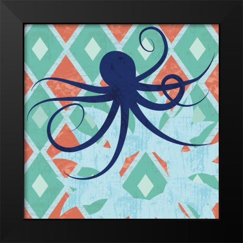Under the Sea Octo Black Modern Wood Framed Art Print by Gibbons, Lauren
