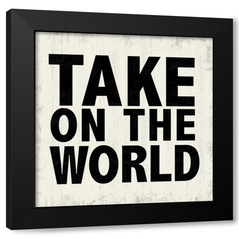 World Black Modern Wood Framed Art Print by Gibbons, Lauren