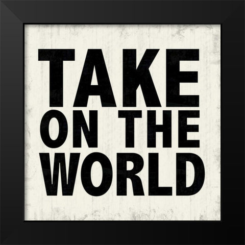 World Black Modern Wood Framed Art Print by Gibbons, Lauren