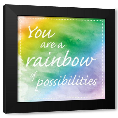 Rainbow Possibilites Black Modern Wood Framed Art Print by Gibbons, Lauren