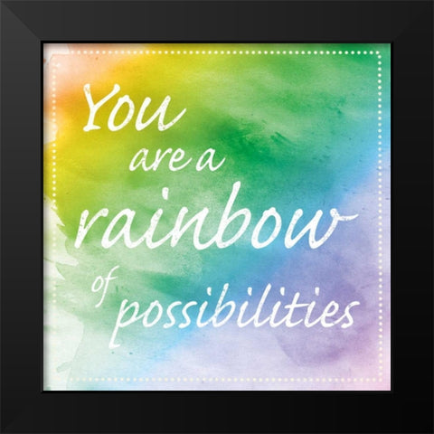 Rainbow Possibilites Black Modern Wood Framed Art Print by Gibbons, Lauren