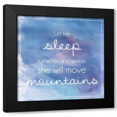 Sleeping Mountains Black Modern Wood Framed Art Print by Gibbons, Lauren