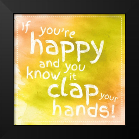 Clap Your Hands 2 Black Modern Wood Framed Art Print by Gibbons, Lauren