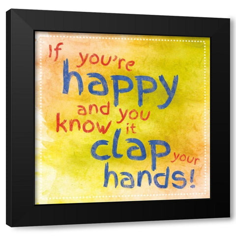 Clap Your Hands 1 Black Modern Wood Framed Art Print by Gibbons, Lauren
