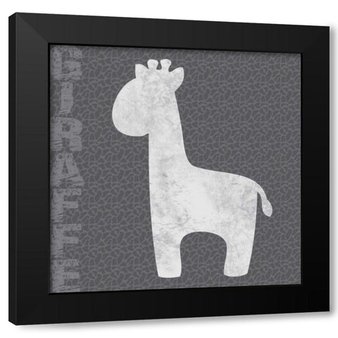 Giraffe Black Modern Wood Framed Art Print by Gibbons, Lauren