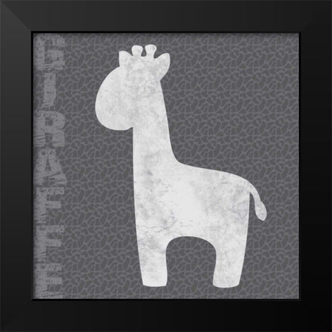 Giraffe Black Modern Wood Framed Art Print by Gibbons, Lauren