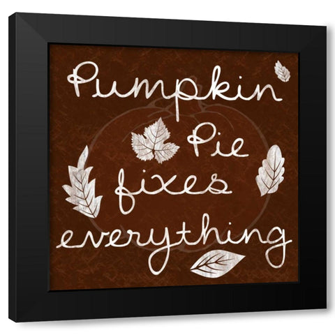 Pumpkin Black Modern Wood Framed Art Print by Gibbons, Lauren